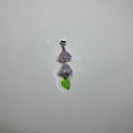 purple lily of the valley glasses charm
