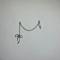 bow chain glasses charm