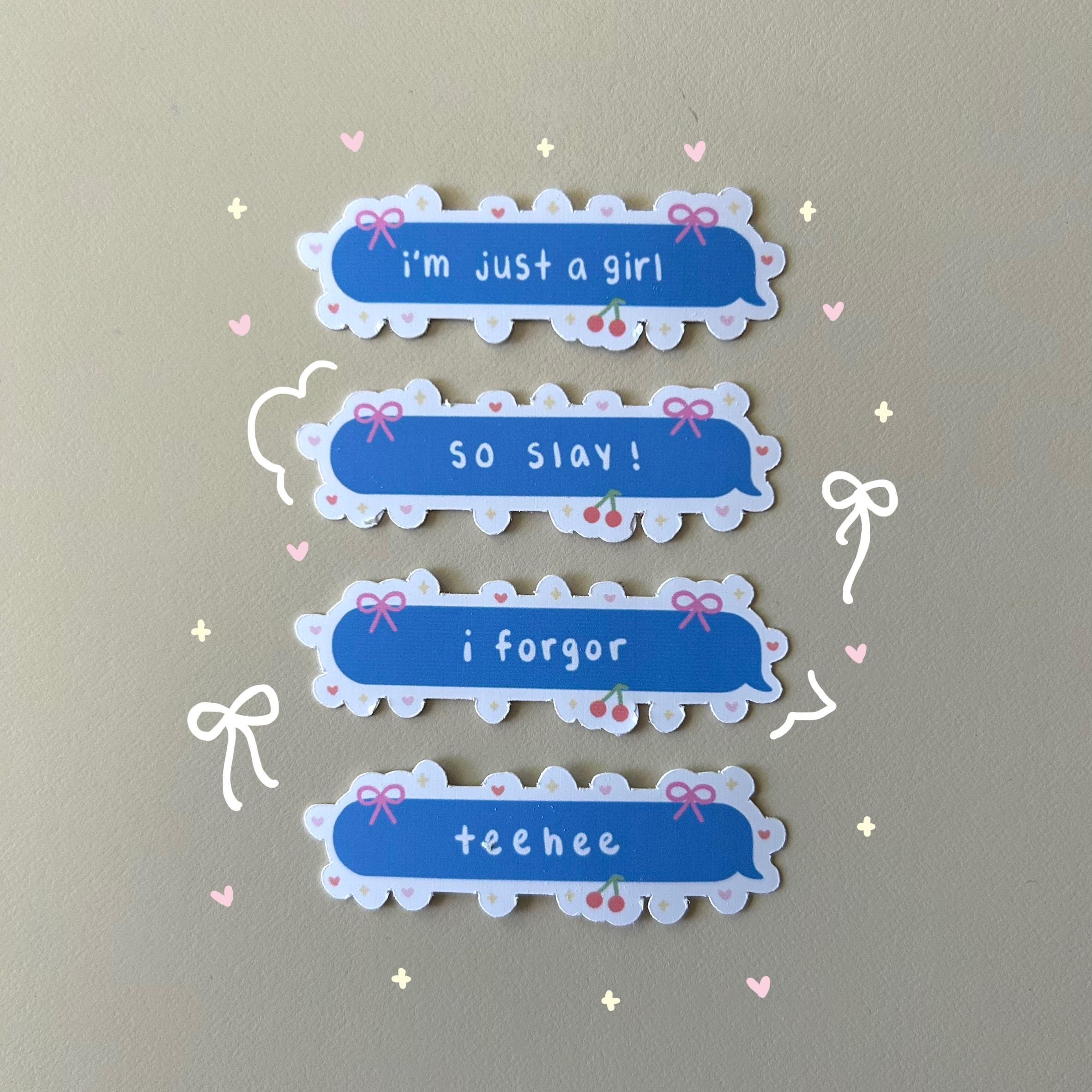 girly text stickers